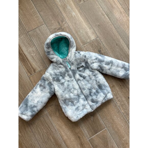 Girls Eddie Bauer Reversible Puffer Coat Sz XXS (4) - Picture 3 of 7